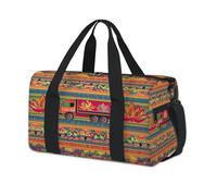 Borsone sportivo con fiori indiani per bambini, ragazze, ragazzi, donne, uomini, durante la notte, weekender, borsa da viaggio, tote per palestra, borsone casual