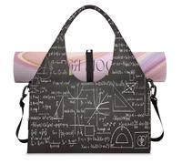 Borsone sportivo con formula matematica per donne e uomini, borsa per la notte con scomparto per scarpe, borsa a tracolla per yoga, palestra, viaggi, Colore, L, Organizer per borse