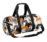 Borsone sportivo con gatti carini, borsone da palestra, per allenamento, leggero, a tracolla, borsone da viaggio, per uomini e donne (gatti divertenti), Gatti carini., 17.6(L) x 9(W) x 9(H) inch