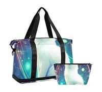 Borsone sportivo con gatto bianco con astrologia dei tarocchi dei cartoni animati borsa da viaggio multifunzionale per viaggi di lavoro, Cartone animato Tarocchi Astrologia gatto bianco, 1 size