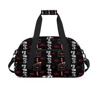 Borsone sportivo con gatto portafortuna giapponese, per donne e uomini, 24 l, per il fine settimana e la notte, borsa da viaggio, borsa da palestra per bambini, ragazze e ragazzi, Colore, (24L) UK,
