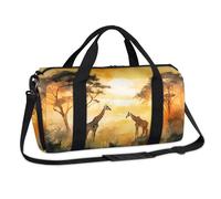 Borsone sportivo con giraffa della foresta africana, borsa da viaggio per il fine settimana, borsa da viaggio, palestra, borsone per bambini, ragazze, ragazzi, donne, uomini