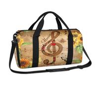 Borsone sportivo con girasole, farfalla, note musicali, week-end, borsa da viaggio, palestra, borsone per bambini, ragazze, ragazzi, donne, uomini