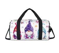 Borsone sportivo con gnomi magici ad acquerello, con scomparto per scarpe, gnomi e stelle, borsa da viaggio, palestra, organizer per bagagli per donne, uomini, bambini, ragazze e ragazzi