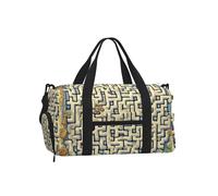 Borsone sportivo con mappa del tesoro labirinto, con scomparto per scarpe, leggero, da palestra, weekender, per uomini e donne, borsa da viaggio impermeabile con tasca bagnata