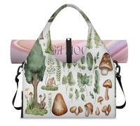 Borsone sportivo con motivo ad acquerello con scomparto per scarpe, week-end, per la notte, per palestra, yoga, viaggi, Colore, L, Borsone da viaggio