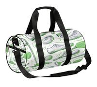 Borsone sportivo con motivo attrezzatura da golf, borsone da allenamento, leggero, borsa da viaggio per uomo e donna (golf), Modello di attrezzatura da golf, 17.6(L) x 9(W) x 9(H) inch