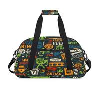 Borsone sportivo con motivo cinema, per donne e uomini, design cinematografico, 24 l, borsa da viaggio per bambini, ragazze e ragazzi, Colore, (24L) UK, Organizer per borse
