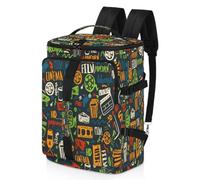 Borsone sportivo con motivo cinema per uomo e donna, design cinematografico, borsa da fine settimana con scomparto per scarpe, borsa da viaggio da 47,5 l, per sport, palestra, viaggi, Colore, 47.5L,