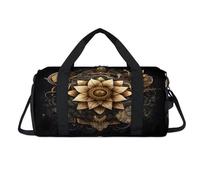 Borsone sportivo con motivo floreale etnico mistico con scomparto per scarpe, borsa da viaggio per il weekend, da viaggio, palestra, organizer per bagagli per donne, uomini, bambini, ragazze e ragazzi