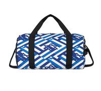 Borsone sportivo con motivo geometrico, con scomparto per scarpe, per la notte, per il weekend, da viaggio, palestra, organizer per bagagli per donne, uomini, bambini, ragazze e ragazzi