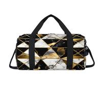Borsone sportivo con motivo geometrico in marmo con scomparto per scarpe, per la notte, per il fine settimana, da viaggio, palestra, organizer per bagagli per donne, uomini, bambini, ragazze e ragazzi