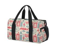 Borsone sportivo con motivo Londo, borsa da viaggio casual, da viaggio, palestra, per bambini, ragazze, ragazzi, donne, uomini