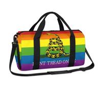 Borsone sportivo con motivo serpente a sonagli LGBT con bandiera arcobaleno, borsone per il fine settimana, borsa da viaggio, palestra, borsone per bambini, ragazze, ragazzi, donne, uomini