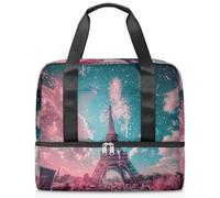 Borsone sportivo con motivo Torre Eiffel, per donne, uomini, ragazzi, ragazze, 21 l, per il fine settimana, per la notte, per viaggi, palestra, yoga, Colore, Grande, Organizer per borse