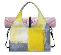 Borsone sportivo con pittura a olio d'arte moderna per donne e uomini borsa da notte per fine settimana con scomparto per scarpe borsa a tracolla per yoga palestra viaggi, Colore, L, Organizer per