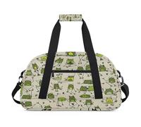 Borsone sportivo con rane divertenti e animali, per donne e uomini, 24 l, per il fine settimana e la notte, borsone da viaggio, borsa da palestra per bambini, ragazze e ragazzi, Colore, (24L) UK,