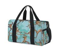 Borsone sportivo con scimmia della giungla, per bambini, ragazze, ragazzi, donne, uomini, scimmia, palma, per la notte, weekender, borsa da viaggio, borsa da viaggio per palestra, borsone casual