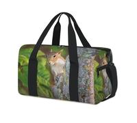 Borsone sportivo con scoiattolo selvatico scoiattolo per il fine settimana borsa da viaggio casual da palestra borsone per bambini ragazze ragazzi donne uomini