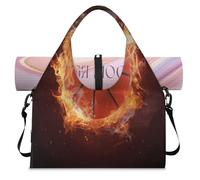 Borsone sportivo con scomparto per scarpe da basket e pallacanestro, week-end, borsa da cabina per palestra, yoga, viaggi, Colore, L, Borsone da viaggio