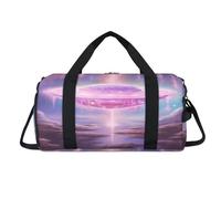 Borsone sportivo con scomparto per scarpe, motivo: UFO Notte stellata, con scomparto per scarpe, per viaggi, palestra, per donne, uomini, bambini, ragazze e ragazzi