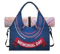 Borsone sportivo con scomparto per scarpe USA Memorial Day Star con scomparto per scarpe USA Weekend Borse per la notte Tote Cabin Bagaglio per Palestra Yoga Viaggio, Colore, L, Borsone da viaggio