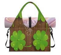 Borsone sportivo con scritta "Happy Saint Patrick's Day", per donne e uomini, per il fine settimana, con scomparto per scarpe, borsa a tracolla per yoga, palestra, viaggi, Colore, L, Organizer per
