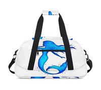 Borsone sportivo con silhouette di sirena, per donne e uomini, 24 l, per fine settimana, pernottamento, borsa da viaggio, borsa da palestra, per bambini e ragazze, Colore, (24L) UK, Organizer per