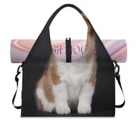 Borsone sportivo con simpatico cane Corgi con scomparto per scarpe Corgi divertente borsa da viaggio per il fine settimana borsa da cabina per palestra yoga viaggio, Colore, L, Borsone da viaggio