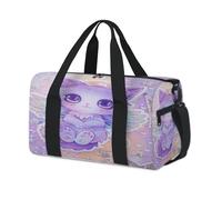 Borsone sportivo con simpatico gatto angelo, borsa da viaggio per il fine settimana, borsa da viaggio, palestra, borsone per bambini, ragazze, ragazzi, donne, uomini