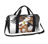 Borsone sportivo con stampa aquila serpente borsa da viaggio casual borsa da viaggio borsa da palestra borsone per bambini ragazze ragazzi donne uomini