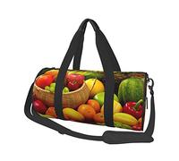 Borsone sportivo con stampa di frutta e verdura fresca, borsa da palestra, borsa da viaggio per weekender, borsa sportiva da palestra, per allenamento durante la notte, bagaglio da viaggio, per donne