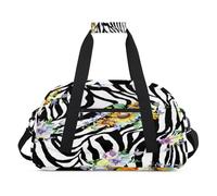 Borsone sportivo con stampa di girasoli e zebra, per donne e uomini, con tigre zebrata, 24 l, borsa da viaggio per bambini, ragazze e ragazzi, Colore, (24L) UK, Organizer per borse
