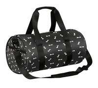 Borsone sportivo con stampa di ossa, borsone da palestra, da allenamento, leggero, a tracolla, borsone da viaggio, per uomo e donna (ossa), Stampa Ossa, 17.6(L) x 9(W) x 9(H) inch