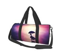 Borsone sportivo con stampa di tramonto e ponte sulla spiaggia, 25 l, borsone rotondo da viaggio per uomini e donne, per palestra, escursionismo, yoga, nuoto, 45 x 23 x 23 cm, Amanti Anime, Taglia