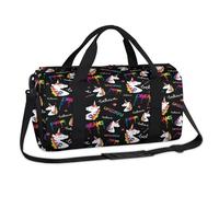 Borsone sportivo con stampa di unicorni magici, borsa da viaggio per il fine settimana, borsa da viaggio, palestra, borsone per bambini, ragazze, ragazzi, donne, uomini