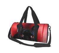 Borsone sportivo con stampa floreale e teschio, 25 l, borsone rotondo da viaggio per uomini e donne, per palestra, escursionismo, yoga, nuoto, 45 x 23 x 23 cm, Cucciolo di cane pigro, Taglia unica