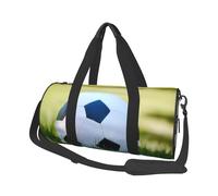 Borsone sportivo con stampa Golden Retrievers da 25 l, borsone rotondo da viaggio per uomini e donne, per palestra, escursionismo, yoga, nuoto, 45 x 23 x 23 cm, Calcio sull'erba, Taglia unica, Borsone