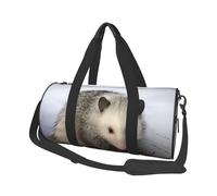 Borsone sportivo con stampa rana della pace, 25 l, borsone rotondo da viaggio per uomini e donne, per palestra, escursionismo, yoga, nuoto, 45 x 23 x 23 cm, Opossum nella Neve, Taglia unica, Borsone