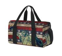 Borsone sportivo con statua della libertà americana, borsa da viaggio per il fine settimana, borsa da viaggio, palestra, borsone per bambini, ragazze, ragazzi, donne, uomini