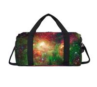 Borsone sportivo con stelle in Deep Nebula Space con scomparto per scarpe Nebulosa per la notte Borse da viaggio da palestra organizer per bagagli per donne, uomini, bambini, ragazze e ragazzi