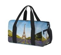 Borsone sportivo con torre Eiffel color lavanda per bambini, ragazze, ragazzi, donne, uomini, Parigi, Torre Eiffel, per una notte, weekender, borsa da viaggio, borsa da viaggio, borsa da palestra