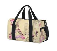 Borsone sportivo con Torre Eiffel di Parigi, rosa, Torre Eiffel, w nd, borsa da viaggio, palestra, borsone per bambini, ragazze, ragazzi, donne, uomini