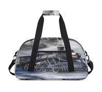 Borsone sportivo con treni a vapore, per donne e uomini, 24 l, borsa da viaggio o da palestra, per bambini, ragazze e ragazzi, Colore, (24L) UK, Organizer per borse