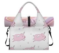 Borsone sportivo con unicorno e maiali, per donne, uomini, Pegasus, weekend, con scomparto per scarpe, borsa a tracolla per yoga, palestra, viaggi, Colore, L, Organizer per borse