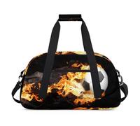 Borsone sportivo da calcio, per donne e uomini, a tema calcio, 24 l, per fine settimana, pernottamento, borsa da viaggio, borsa da palestra per bambini, ragazze e ragazzi, Colore, (24L) UK, Organizer
