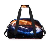 Borsone sportivo da calcio spaziale, per donne e uomini, galassia, 24 l, borsa da viaggio o da palestra, per bambini, ragazze e ragazzi, Colore, (24L) UK, Organizer per borse