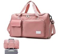 Borsone sportivo da donna con scomparto per scarpe, borsa da viaggio per il fine settimana, borsa da viaggio per la notte, borsone resistente all'acqua con borsa separata da bagnato e asciutto, borsa