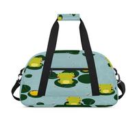 Borsone sportivo da donna e da uomo, con stampa di rane, 24 l, per fine settimana, da viaggio, palestra, per bambini, ragazze e ragazzi, Colore, (24L) UK, Organizer per borse