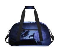 Borsone sportivo da donna e uomo, con lupo scuro e notte, da 24 l, borsa da viaggio, borsa da palestra per bambini, ragazze e ragazzi, Colore, (24L) UK, Organizer per borse